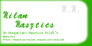 milan masztics business card